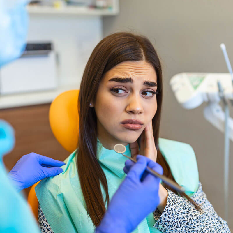 lady in dentist chair